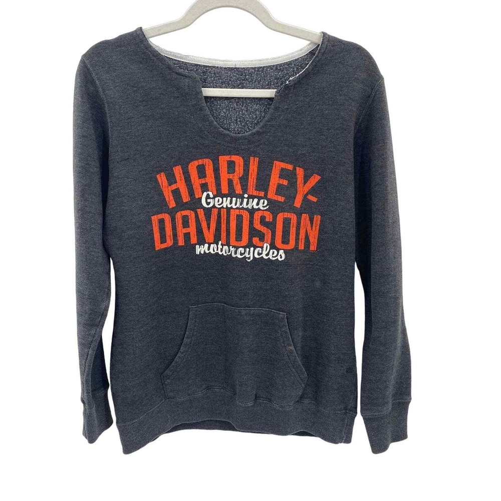 Harley-Davidson Sweatshirt Womens Medium Gray Cotton "Grand Canyon" Arizona